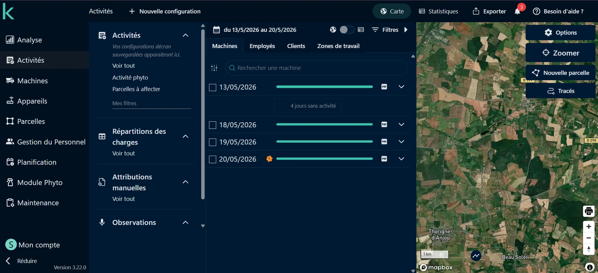 Kinell - eAccess telematics system - solution de connectivité modulaire - Suivez tous les événements et la vie de votre machine